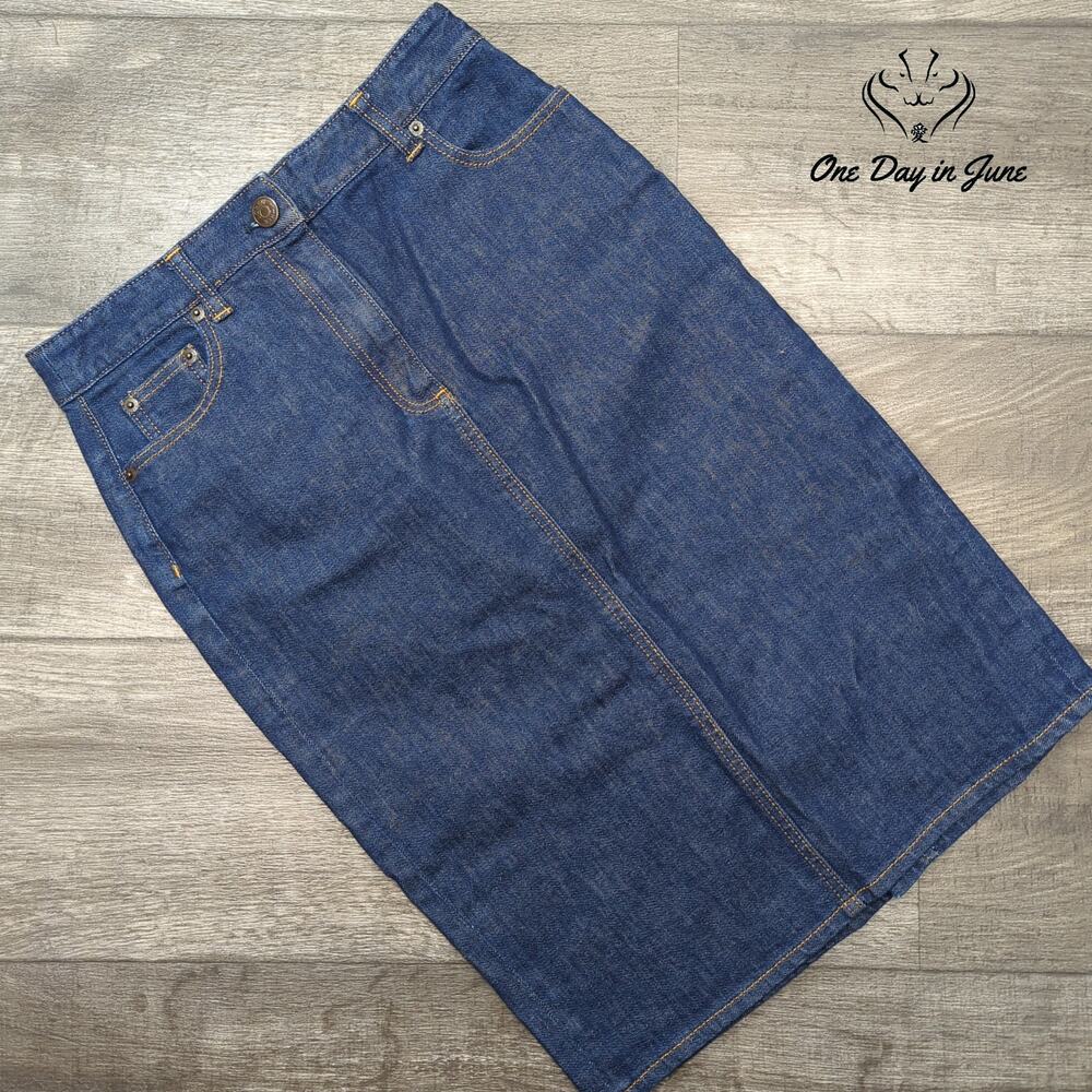 J. Crew Blue Denim Pencil Skirt